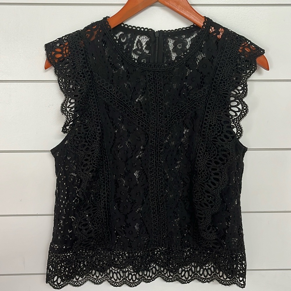 Vintage black lace top